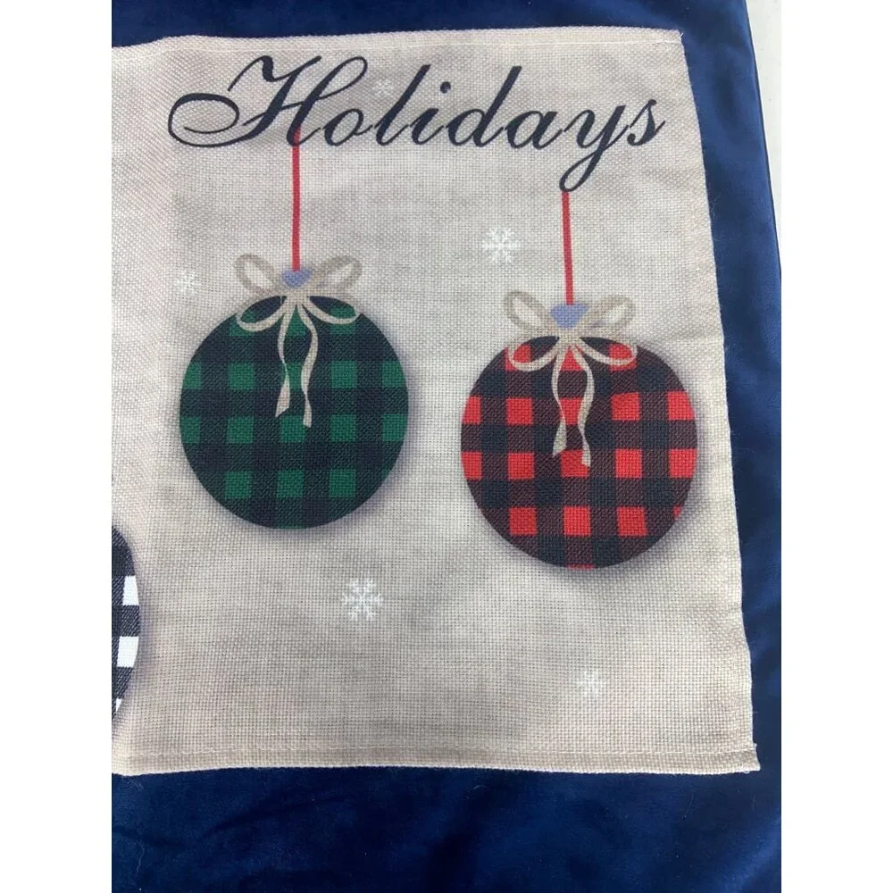 Happy Holidays Christmas‎ Balls Ornaments 12.5 x 18.5 Table Placemat